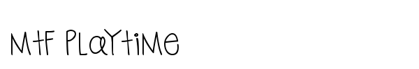 MTF Playtime font preview